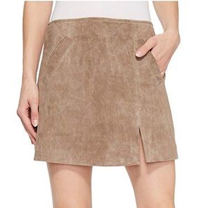 NEW BlankNYC taupe suede leather skirt size 27